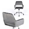 Velvet Adjustable Swivel Office Chair, GREY