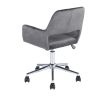 Velvet Adjustable Swivel Office Chair, GREY