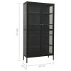 Display Cabinet Anthracite 35.4"x15.7"x70.9" Steel and Tempered Glass