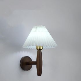 Bedside Living Room Creative And Personalized Wall Lamp (Option: Walnut-White light)