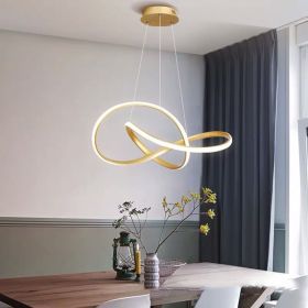 The Dining Room Chandelier Surrounds The Smart Eye Protection Living Room Bedroom (Option: Gold Style A 50cm-Stepless dimming-220V)