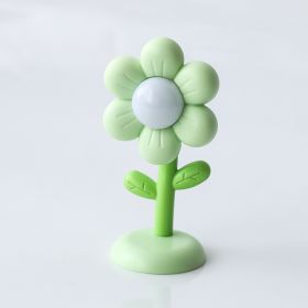 Creative Mini Magnetic Small Night Lamp Flowers (Option: LD37 Green-45X52X96mm)