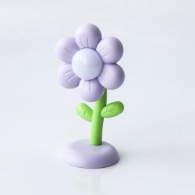 Creative Mini Magnetic Small Night Lamp Flowers (Option: LD37 Purple-45X52X96mm)