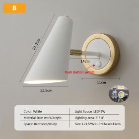 LED Study Reading Wall Lamp (Option: Style B-Tricolor light)