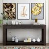 Console Table for Entryway Hallway Sofa Table with Storage Drawers and Bottom Shelf