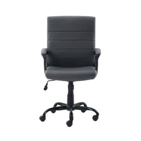 Bonded Leather Mid-Back Manager's Office Chair, multicolors (Actual Color: Gray)