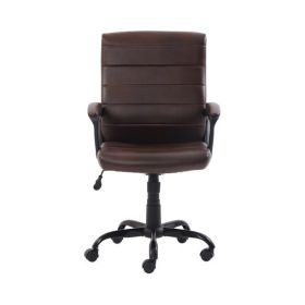 Bonded Leather Mid-Back Manager's Office Chair, multicolors (Actual Color: Brown)