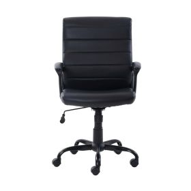 Bonded Leather Mid-Back Manager's Office Chair, multicolors (Actual Color: Black)