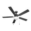 Indoor/Outdoor Oil Rubbed Bronze 5 Blade Reverse Airflow Ceiling Fan, 1 LED Light Bulb