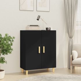 Sideboard Black 27.6"x13.4"x35.4" Engineered Wood (Color: BLACK)