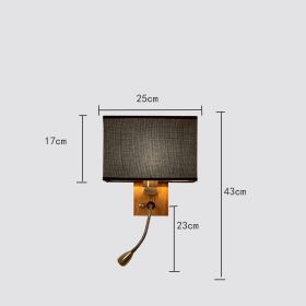 Interior Wall Lights Led Hotel Rooms Headboard Wood Art Bedroom (Option: 1062Black-No bulb)