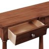 Solid Wood Console Table;  Classic Entryway Table with Storage Shelf and Drawer for Home