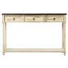 Console Table Sofa Table with Drawers for Entryway with Projecting Drawers and Long Shelf