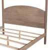 Queen Size Canopy Platform Bed with Headboard and Support Legs