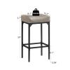 Bar stool set 2PC (White+Golden/Grey+Black)