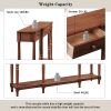 Solid Wood Console Table;  Classic Entryway Table with Storage Shelf and Drawer for Home