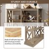 Console Table with 3-Tier Open Storage Spaces and 'X' Legs, Narrow Sofa Entry Table for Living Room, Entryway and Hallway