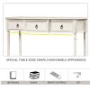 Console Table Sofa Table with Drawers for Entryway with Projecting Drawers and Long Shelf