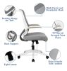 Task office chair with filp up arms; mid-mesh task chair; Max Upload 300lbs