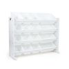 Child Space-Saving Plastic Organizing Racks, White