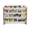 Child Space-Saving Plastic Organizing Racks, White