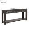 Console Table for Entryway Hallway Sofa Table with Storage Drawers and Bottom Shelf