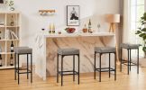 Bar stool set 2PC (White+Golden/Grey+Black)