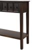 Rustic Entryway Console Table, 60" Long with two Different Size Drawers and Bottom Shelf for Storage