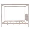 Queen Size Canopy Platform Bed with Headboard and Support Legs