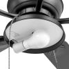 Indoor/Outdoor Oil Rubbed Bronze 5 Blade Reverse Airflow Ceiling Fan, 1 LED Light Bulb