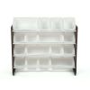 Child Space-Saving Plastic Organizing Racks, White