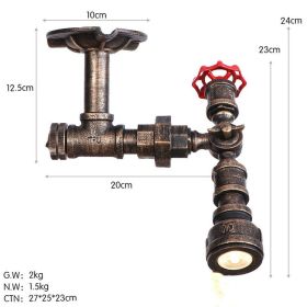 Bedroom Living Room Cafe Decoration Iron Art Water Pipe Ceiling Spot Light (Option: Type E)